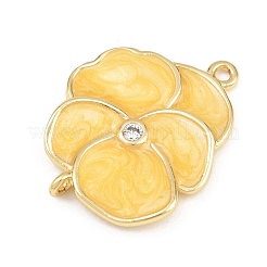 Brass Enamel Connector Charms&nbsp;KK-L275-57G-02