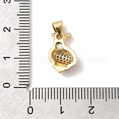 Brass Micro Pave Cubic Zirconia Charms&nbsp;KK-C137-06A-G