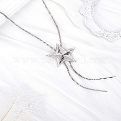 1Pc Adjustable Zinc Alloy Star Lariat Necklaces for Women&nbsp;NJEW-LP0009-10