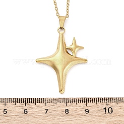 Sparkle Star 304 Stainless Steel Pendant Necklaces&nbsp;NJEW-M096-29G