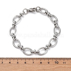 Tarnish Resistant 304 Stainless Steel Oval Link Chain Bracelets&nbsp;BJEW-Z011-12P