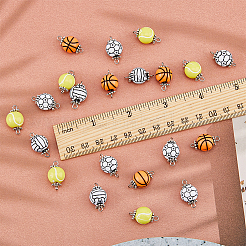 80Pcs 4 Styles Acrylic Ball Connector Charms&nbsp;FIND-HY0001-66