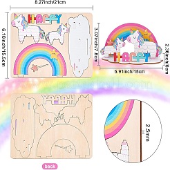 Basswood Cake Insert Card Decoration&nbsp;DIY-WH0016-69
