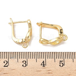 Brass Hoop Earring Findings&nbsp;KK-G536-10G