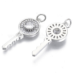 Brass Micro Pave Cubic Zirconia Pendants&nbsp;ZIRC-S061-175P-NF