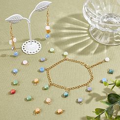 120Pcs Electroplate Opaque Glass Charms&nbsp;FIND-HY0001-36