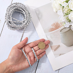 5M Braided Round PU Leather Jewelry Cord&nbsp;OCOR-GF0004-96A-04