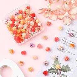 100Pcs 5 Colors Synthetic Coral Carved Beads&nbsp;CORA-SP0001-14