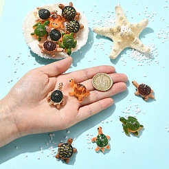 30Pcs 6 Colors Opaque Resin Pendants&nbsp;RESI-YW0006-40