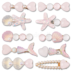 2 Bags 2 Styles Resin & Alloy Alligator Hair Clips&nbsp;AJEW-CY0001-39A