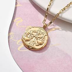 304 Stainless Steel Constellation Pendant Necklaces&nbsp;LS-NJEW-K392-01G-07