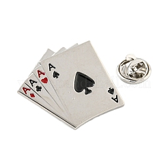 Poker Black Alloy Brooches&nbsp;JEWB-I030-11G