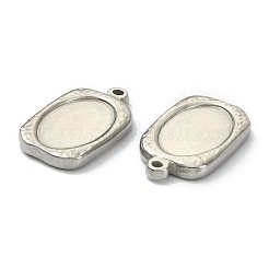 Non-Tarnish 304 Stainless Steel Pendant Cabochon Settings&nbsp;STAS-E191-13P