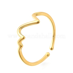 ECG 925 Sterling Silver Cuff Rings for Women&nbsp;RJEW-S631-04G
