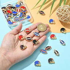 40Pcs 10 Styles Zinc Alloy Enamel Beads&nbsp;FIND-CJ0003-77