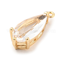 Brass Pave Cubic Zirconia Pendants&nbsp;KK-Q801-01G-02