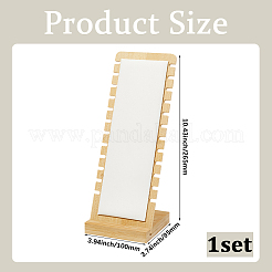 Bamboo Slant Back Necklace Organizer Display Stands&nbsp;NDIS-WH20007-01A-01