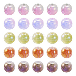 100Pcs UV Plating Iridescent Two Tone Acrylic Beads&nbsp;OACR-TA0002-99