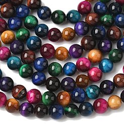 Natural Tiger Eye Beads Strands&nbsp;X-G-G101-8mm-6