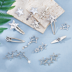Alloy Alligator Hair Clips&nbsp;OHAR-HS0001-02