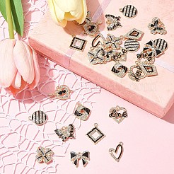 28Pcs 11 Styles Alloy Enamel Pendants&nbsp;FIND-FS0003-24