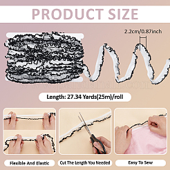 25M Nylon with Spandex Lace Wrinkle Ribbon&nbsp;OCOR-BC0009-48B
