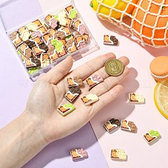50Pcs 5 Colors Opaque Resin Cabochons&nbsp;RESI-CJ0004-78