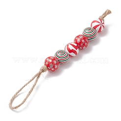Wood Beads Pendant Decoraiton&nbsp;HJEW-JM02270
