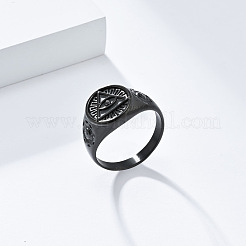 Eye of Horus Pattern 304 Stainless Steel Finger Rings for Men&nbsp;FS-WG74E72-15