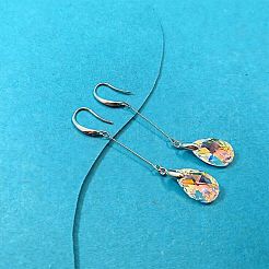 Brass & Synthetic Quartz Dangle Earrings for Women&nbsp;WG42CC0-01