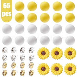DIY Daisy Flower Silicone Beads Jewelry Making Finding Kit&nbsp;DIY-YW0008-77