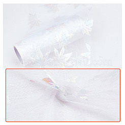 Autumn Theme Maple Leaf Pattern Organza Ribbon&nbsp;OCOR-WH0057-11A