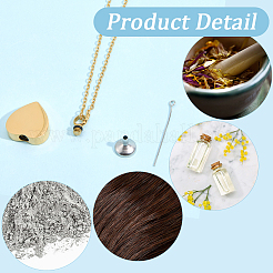 Stainless Steel Heart Cinerary Casket Pendant Necklaces&nbsp;DIY-CN0003-41G