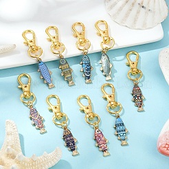 Fish Alloy Enamel Pendant Decoration&nbsp;HJEW-YW00069