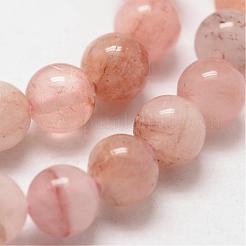 Natural Morganite Round Bead Strands&nbsp;G-O143-05-6mm