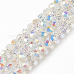 Transparent Electroplate Glass Beads Strands&nbsp;EGLA-I015-05