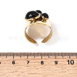 304 Stainless Steel Open Cuff Rings for Women&nbsp;RJEW-K258-14G