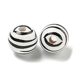 Printed Wood European Beads&nbsp;WOOD-G022-14A