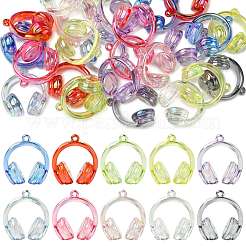 UV Plating Transparent Acrylic Pendants&nbsp;TACR-FZC0002-001G