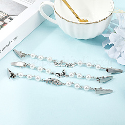 3Pcs 3 Styles Platinum Alloy Sweater Clips&nbsp;AJEW-GF0011-39