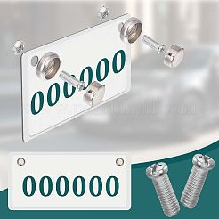 2 Sets 201 Stainless Steel Motor Vehicle License Plate Screws and Caps&nbsp;FIND-GF0004-68
