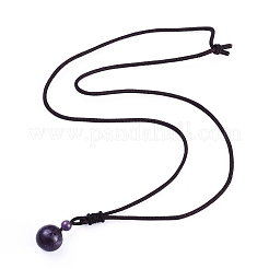 Natural Amethyst Pendant Necklaces&nbsp;NJEW-P241-A02