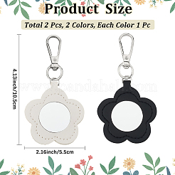 2Pcs 2 Colors PU Leather Pendant Decorations&nbsp;HJEW-CL0001-16A