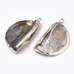 Natural Freshwater Shell Pendants&nbsp;SHEL-R048-08