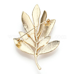 Natural Pearl Leaf Brooches for Women&nbsp;JEWB-N001-11G