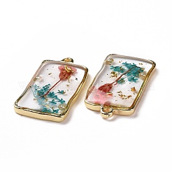 Transparent Clear Epoxy Resin Pendants&nbsp;RESI-L036-04G-02