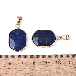 Natural Lapis Lazuli Pendants&nbsp;G-N349-04B-G