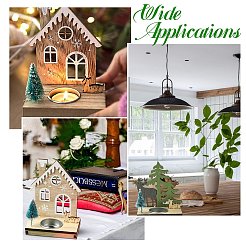 1 Set 2Pcs 2 Styles Christmas Wooden Candlestick Mixed Colors&nbsp;ST-CJ0040-002