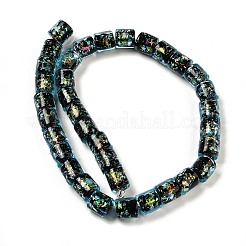 Handmade Dichroic Foil Glass Beads Strands&nbsp;DICH-U001-09E