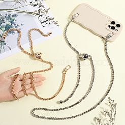2Pcs 2 Colors Adjustable Alloy Wheat Chain Bag Handles&nbsp;FIND-CN0001-66